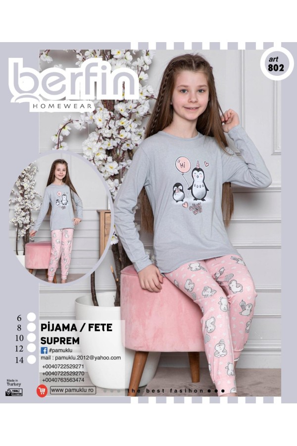 Pijama Copii Fetite Berfin 802