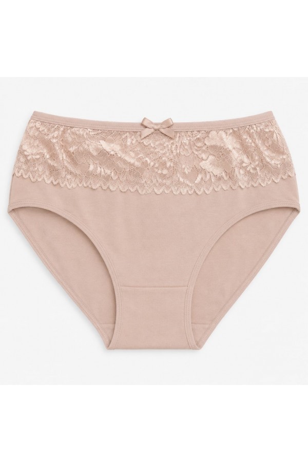 Chilot Dama Pamuklu Batal cu Dantela Roz Pastel