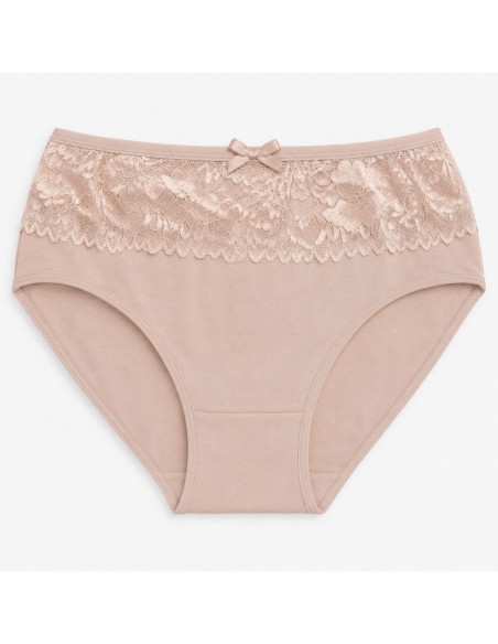 Chilot Dama Pamuklu Batal cu Dantela Roz Pastel