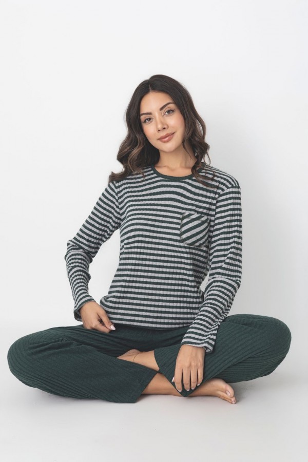 Pijama Dama Berfin Ribana Pantalon Drept 40 2