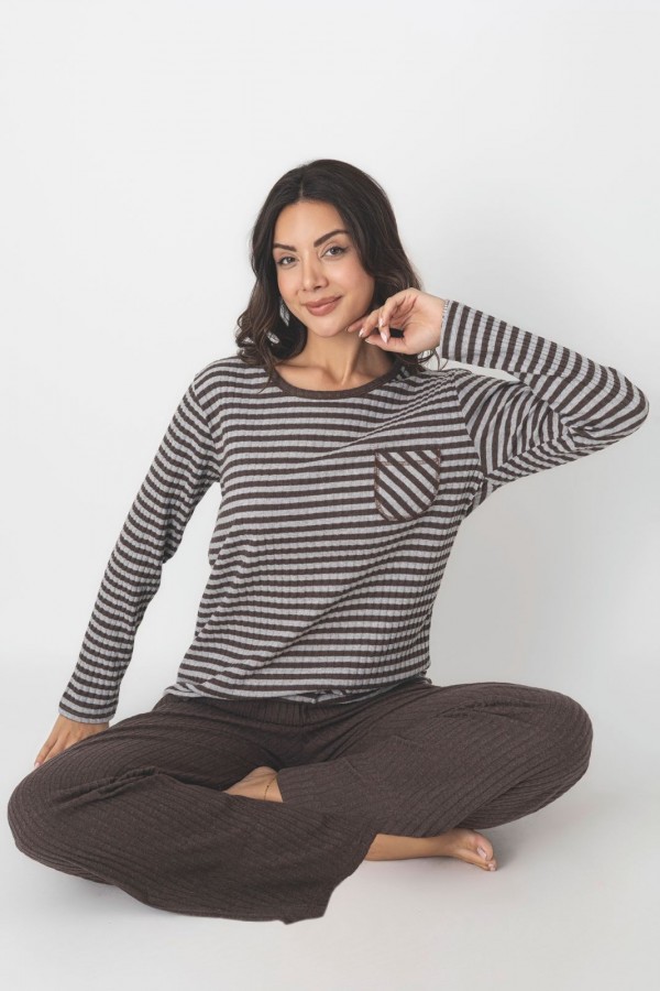 Pijama Dama Berfin Ribana Pantalon Drept 48 2