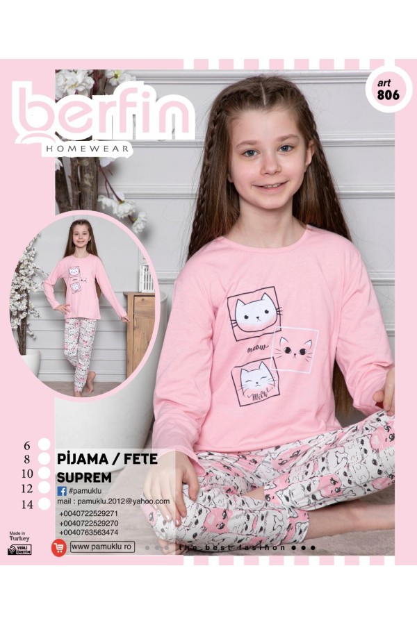 Pijama Copii Fetite Berfin 806