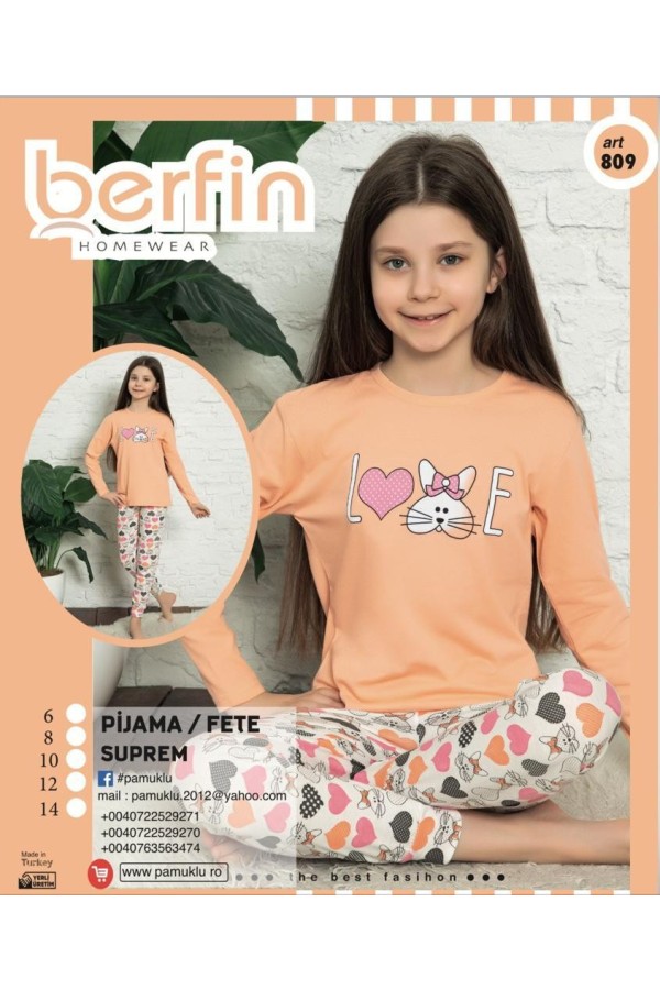Pijama Copii Fetite Berfin 809