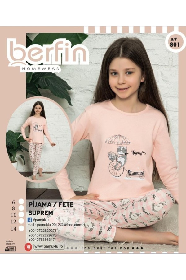Pijama Copii Fetite Berfin 801