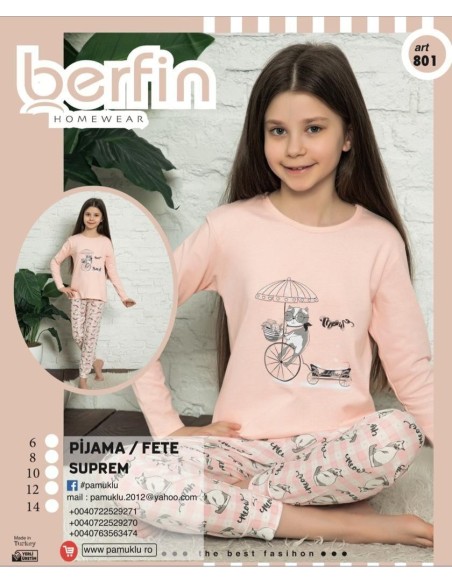 Pijama Copii Fetite Berfin 801
