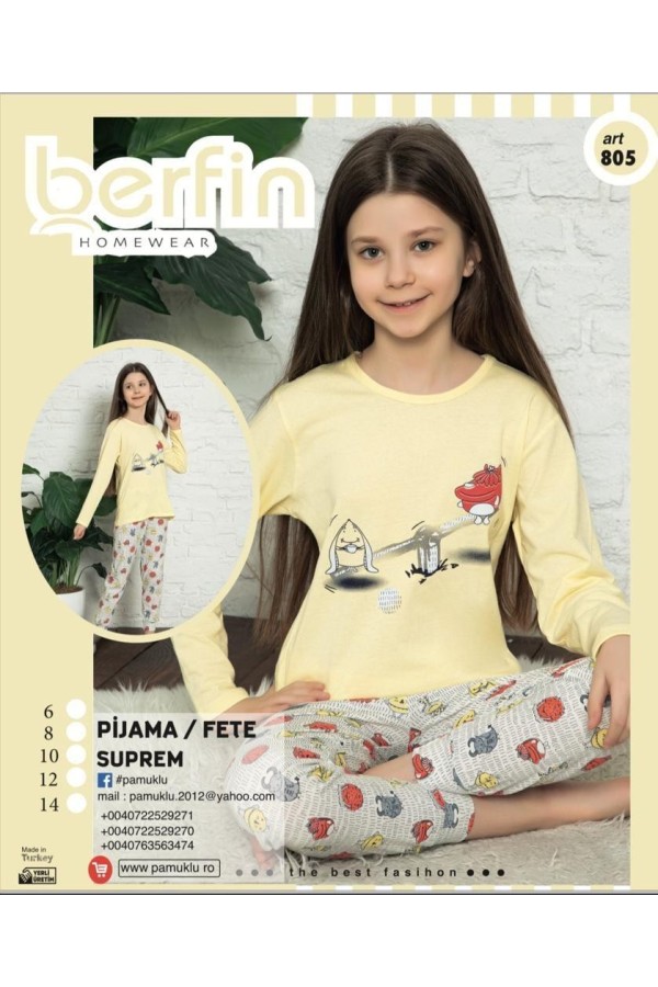 Pijama Copii Fetite Berfin 805