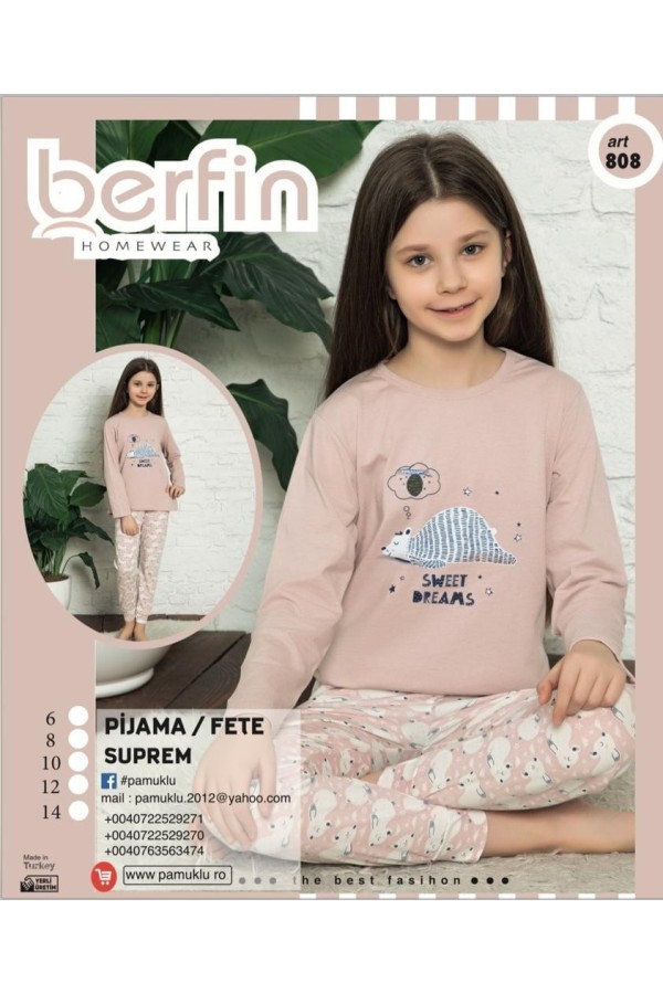 Pijama Copii Fetite Berfin 808