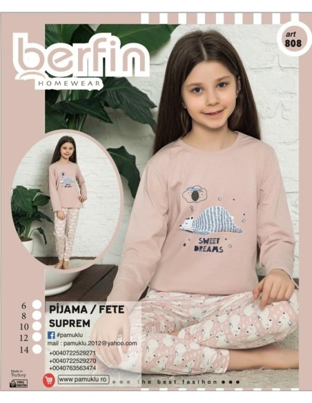 Pijama Copii Fetite Berfin 808