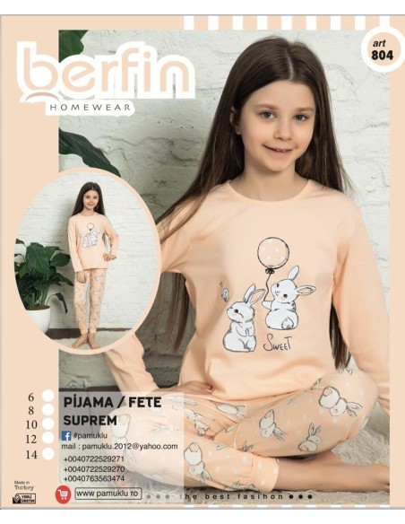 Pijama Copii Fetite Berfin 804
