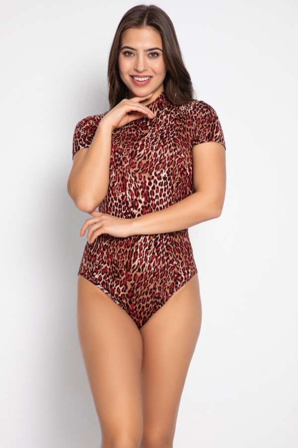 Body Leopard Maneca Scurta Pamuklu 07