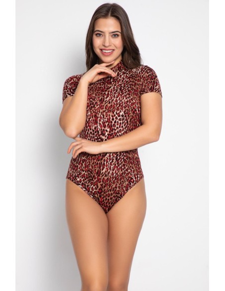Body Leopard Maneca Scurta Pamuklu 07