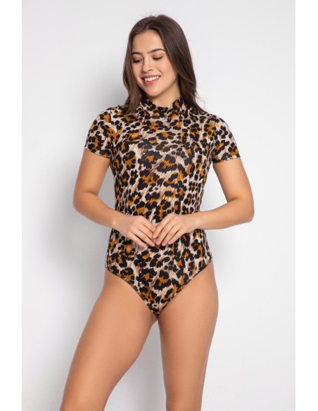 Body Leopard Maneca Scurta Pamuklu 05