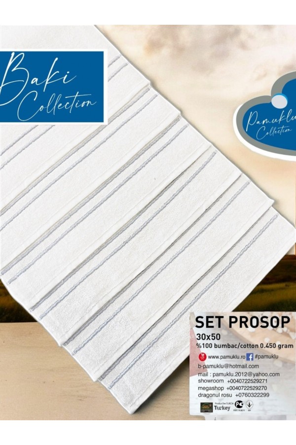 Prosop Pamuklu Fitil 30*50 cm Alb