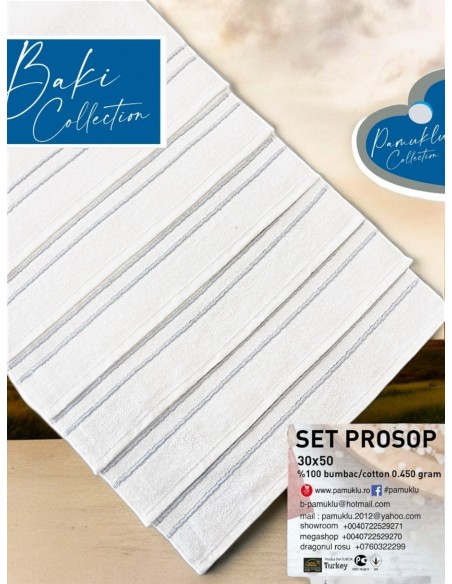 Prosop Pamuklu Fitil 30*50 cm Alb