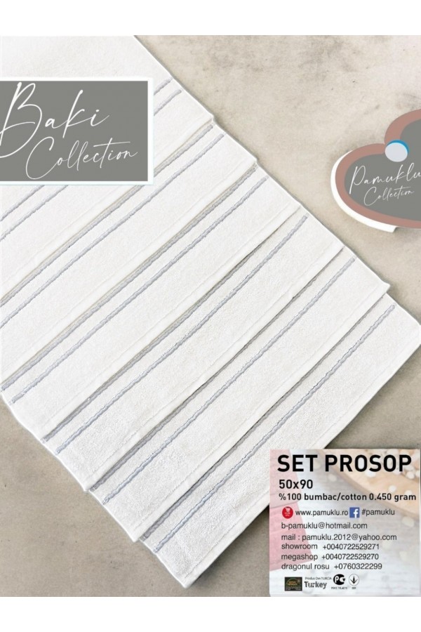 Prosop Pamuklu Fitil 50*90 cm Alb