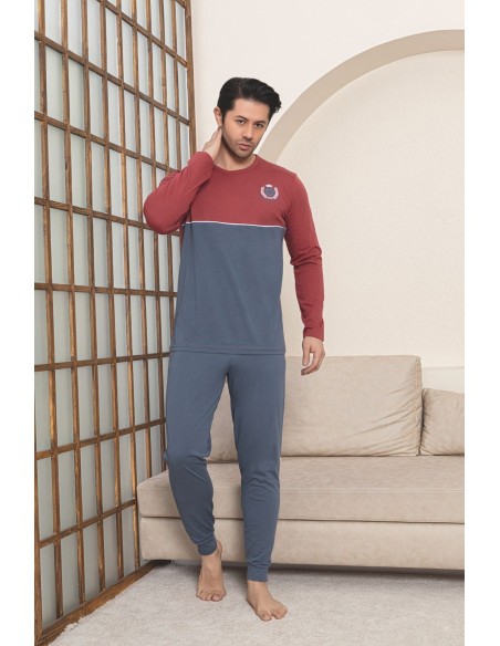 Pijama Barbati Baki Penye Suprem 1053 Bordo