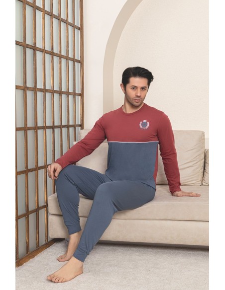 Pijama Barbati Baki Penye Suprem 1053 Bordo