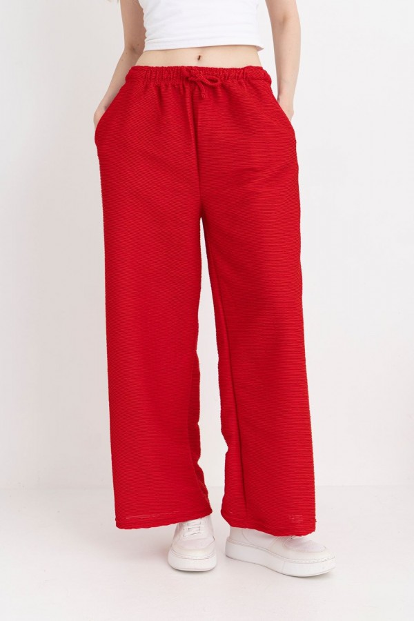 Pantaloni Dama Baki Largi Engros M1 Rosu