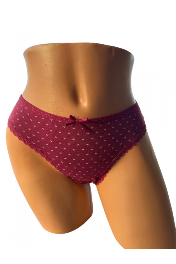 Chilot Dama Bikini Pamuklu Grena