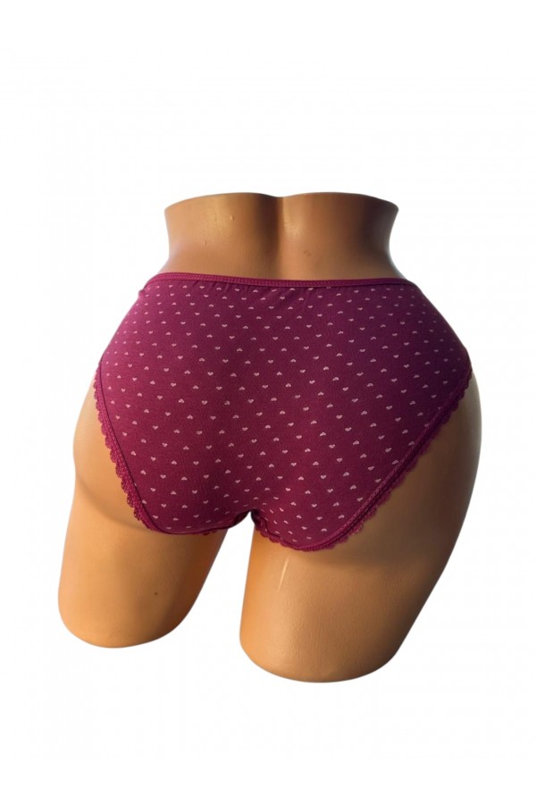 Chilot Dama Bikini Pamuklu Grena 2