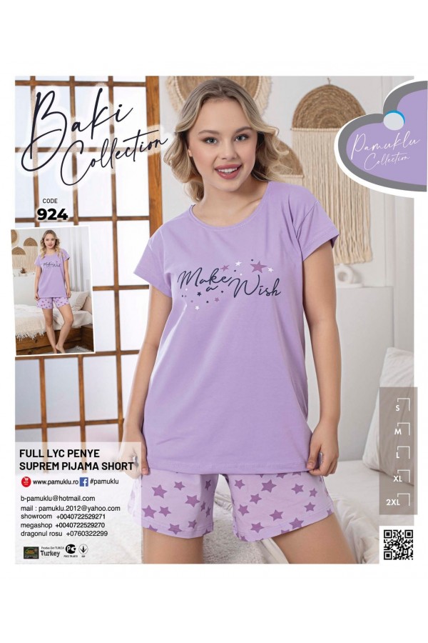 Pijama Dama Baki Licra Short 924