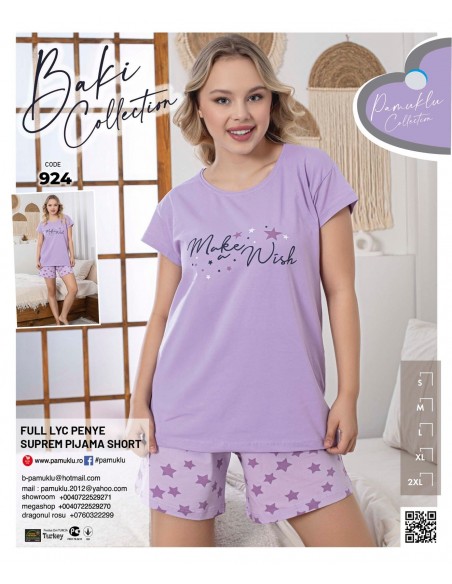 Pijama Dama Baki Licra Short 924