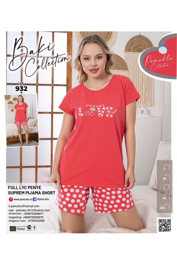 Pijama Dama Baki Licra Short 932