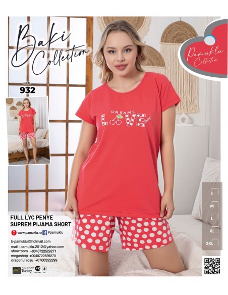 Pijama Dama Baki Licra Short 932