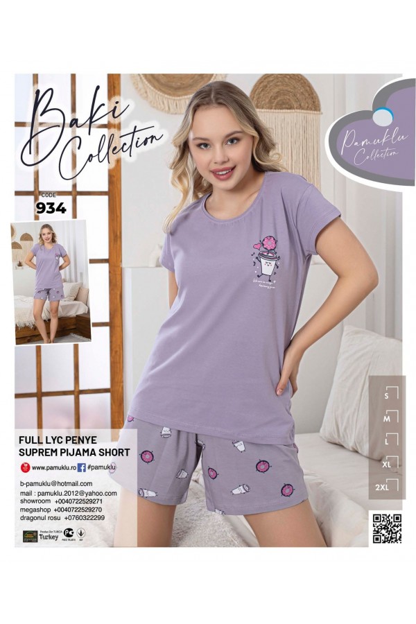 Pijama Dama Baki Licra Short 934