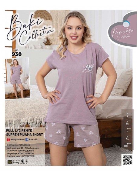 Pijama Dama Baki Licra Short 938