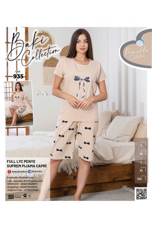 Pijama Dama Baki Licra Capri 935
