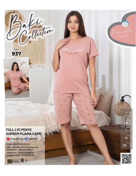 Pijama Dama Baki Licra Capri 937