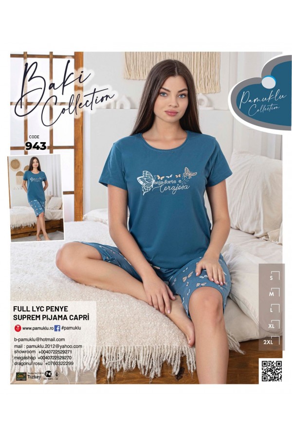 Pijama Dama Baki Licra Capri 943