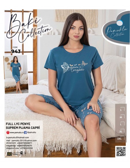 Pijama Dama Baki Licra Capri 943