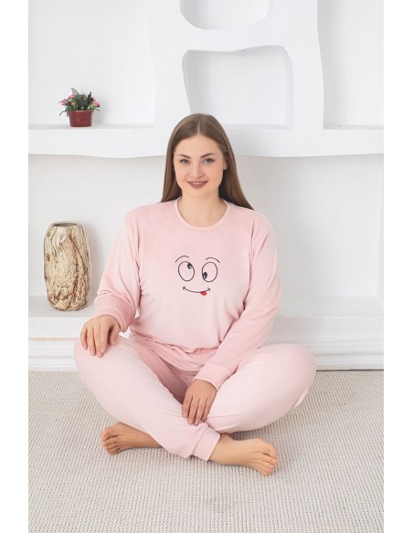 PIJAMA DAMA BAKI CATIFEA BATAL(XL,2XL,3XL) COD 105