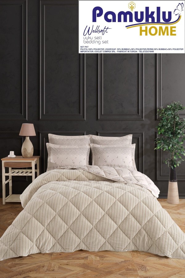 SET DE PAT COCOLINO PAMUKLU HOME BEJ