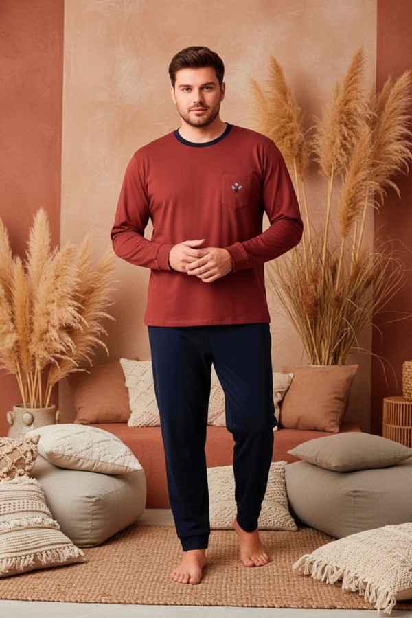 Pijama Barbat Berfin Interlok Battal 3013