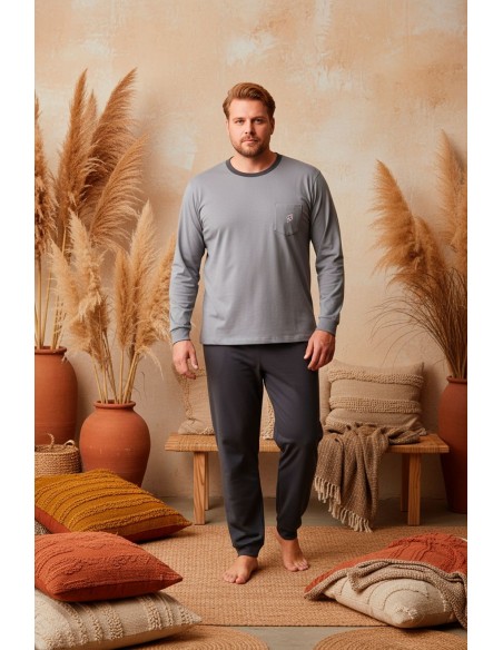Pijama Barbat Berfin Interlok Battal 3012