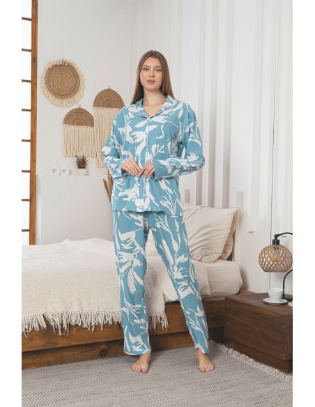 Pijama Dama Lux Cu Nasturi 6501