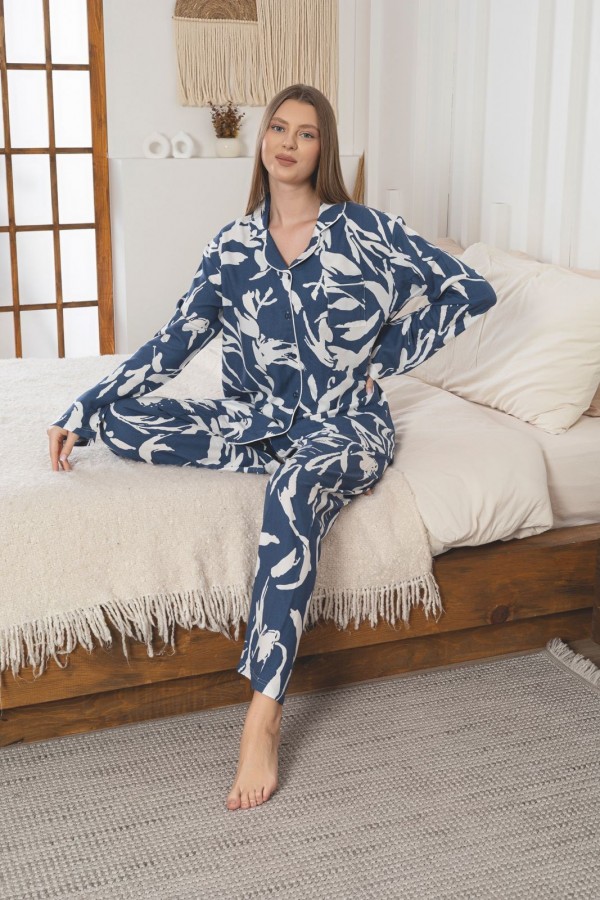 Pijama Dama Lux Cu Nasturi 6502 2