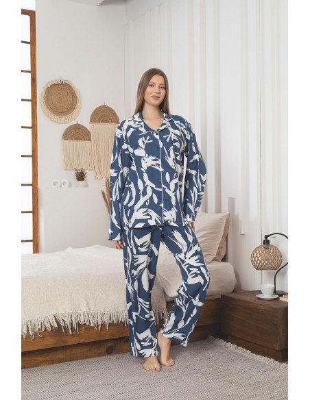 Pijama Dama Lux Cu Nasturi 6502