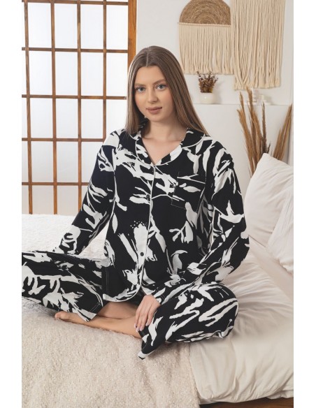 Pijama Dama Lux Cu Nasturi 6505