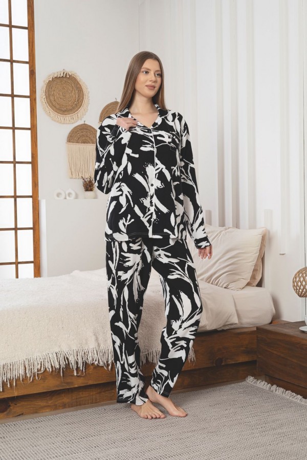 Pijama Dama Lux Cu Nasturi 6505