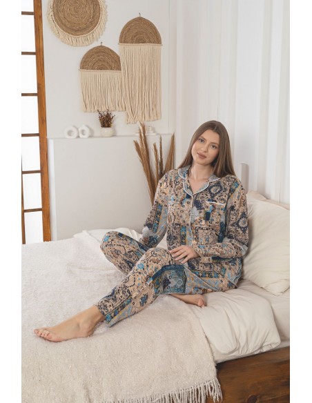 Pijama Dama Lux Cu Nasturi 6506
