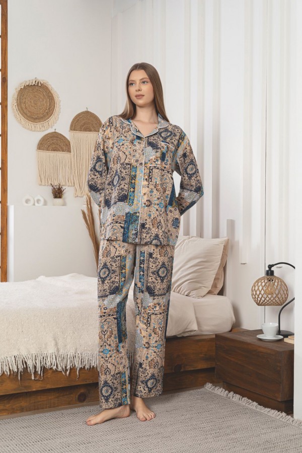 Pijama Dama Lux Cu Nasturi 6506