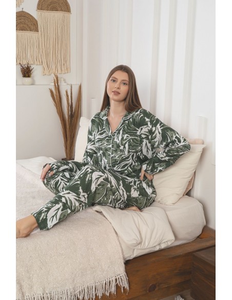 Pijama Dama Lux Cu Nasturi 6508