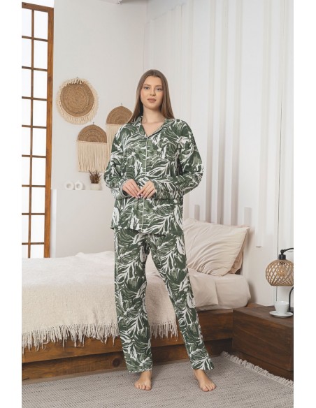 Pijama Dama Lux Cu Nasturi 6508