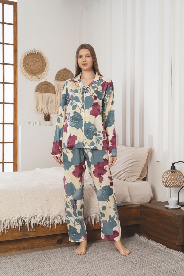 Pijama Dama Lux Cu Nasturi 6514