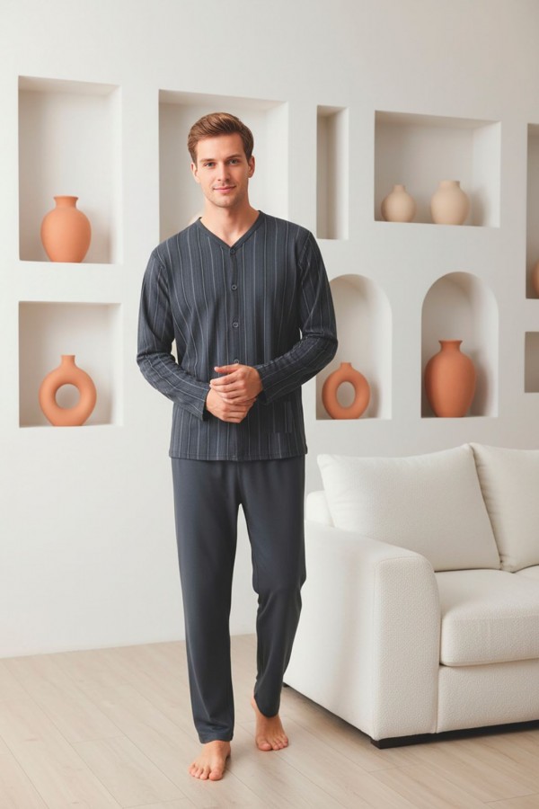 Pijama Barbat Berfin Batal cu Nasturi 3005