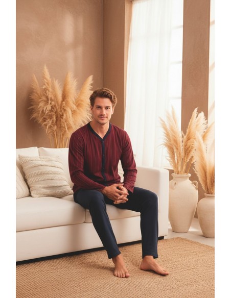 Pijama Barbat Berfin Batal cu Nasturi 3010